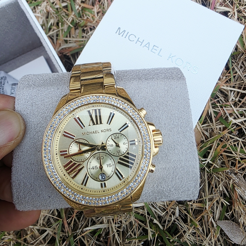Michael Kors Gold Watch with Crystal Accents